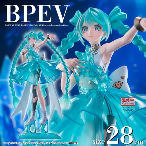 Vocaloid Hatsune Miku Emerald Gem Evolve Clearluxe Statue