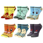 Pokemon Character Names Youth Ankle Sock 6-Pack