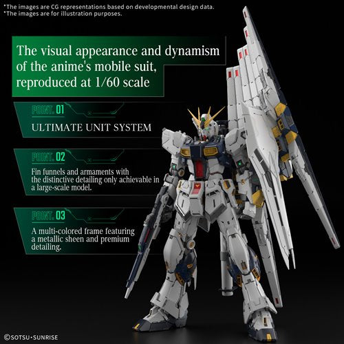 Mobile Suit Gundam Nu Gundam Perfect Grade Unleashed 1:60 Scale Model Kit